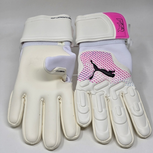 Puma Goalkeeper Football Soccer Gloves Unisex Size 9 041926 01 White New - Picture 2 of 7